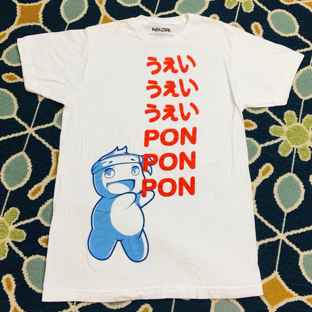 Ninja Streamer Mens T-Shirt Size Medium Pon Pon Pon Cutie Ninja Image